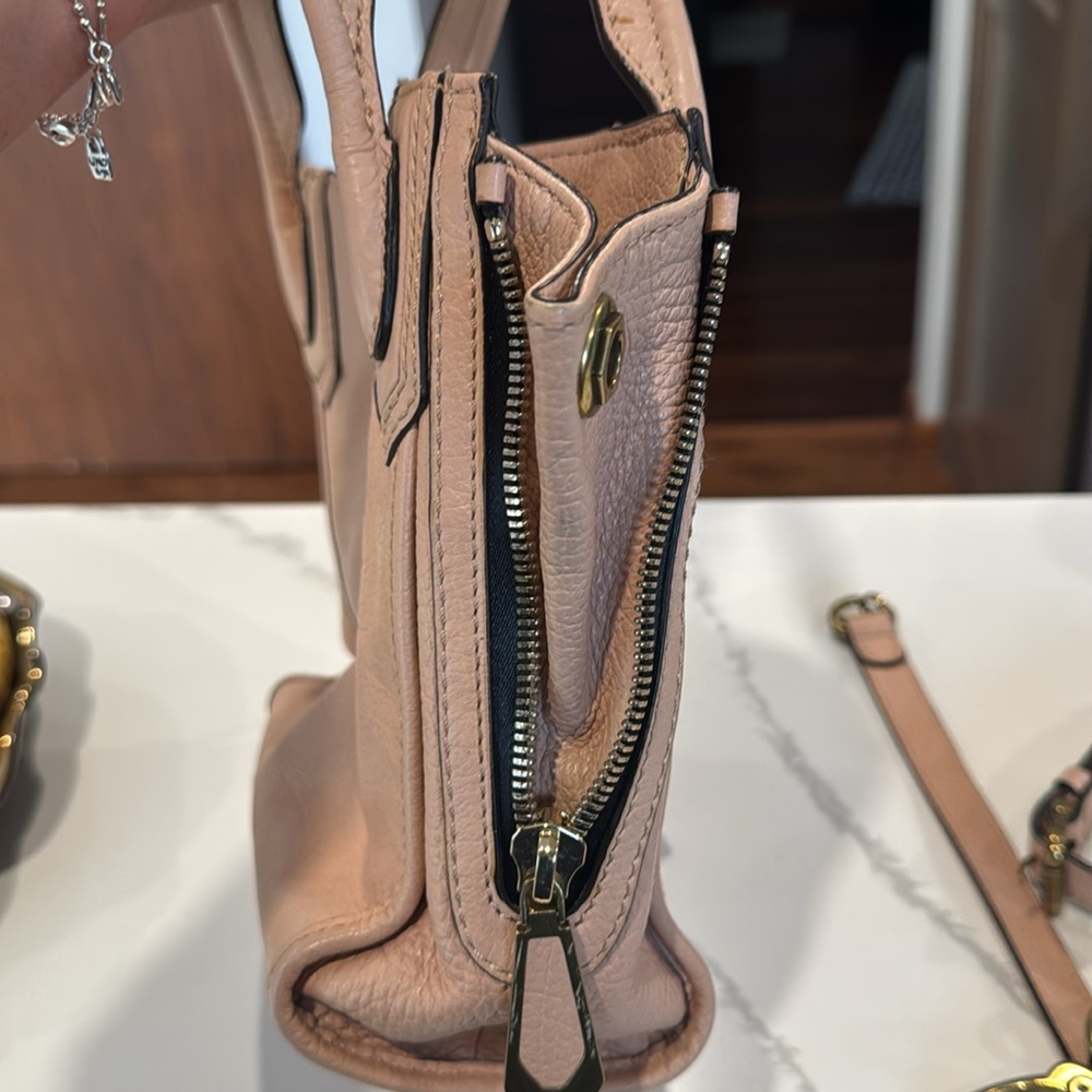 orYANY Light Camel Leather Satchel Crossbody Handbag - Picture 7 of 11